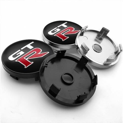 4PCS 56+60mm Car Wheel Center Hub Caps Sticker Decal For Nissan Tiida GTR Teana Skyline Juke X-trail Almera Qashqai Car Styling