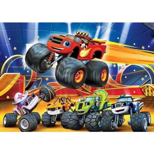 New 5D DIY full diamond painting blaze truck embroidery Cartoons cross stitch art kits Childrens room decoration gifts P1048