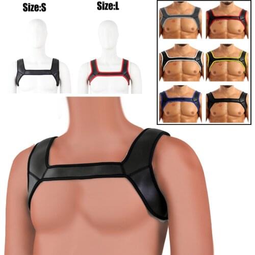 Bdsm Bondage Mens Chest Harness Belt Strap Tank Top Fetish Slave Role Play Punk Rave Club Party Erotic Sexy Costume SM Sex Toy