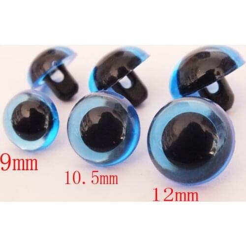 Free shipping!!!60pcs mixed size Bear Sew Safety Eyes ----blue color