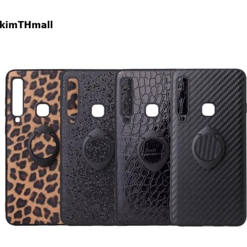 Case For Huawei P Smart 2019 Cover Magnet Finger ring Stand leopard leather Glitter case For Huawei P smart Plus 2019 kimTHmall