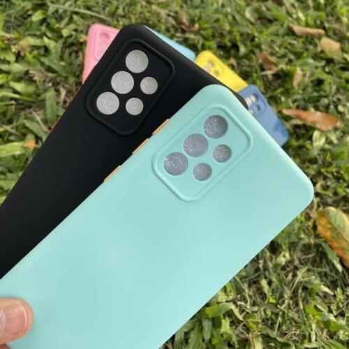 2.5MM Liquid Silicon Case For Samsung A32 A52 A72 A51 A71 S20 FE S21 Plus Ultra Mixed color buttons Case Cover For Samsung A51