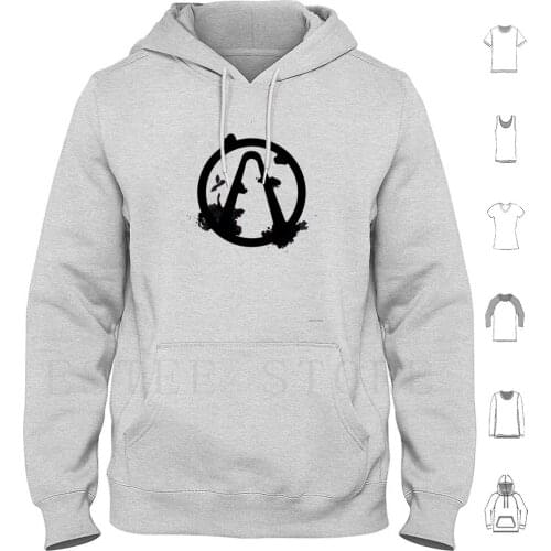 Logo Black-Hoodie Long Sleeve Logo Logo Logo 2 Tiny Tina Hunter Handsome Jack Marcus Munitions Logo