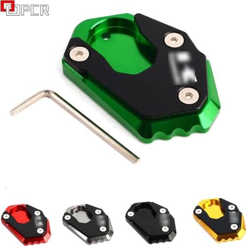 For Kawasaki Z900 Z650 Z1000 SX EN6N EN6F ZX6R ZX10R Moto Side Stand Enlarge Plate Kickstand Extension