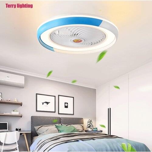 European creative design 50cm remote control fan Bluetooth lamp intelligent ceiling fan modern lamp bedroom decorative lamp