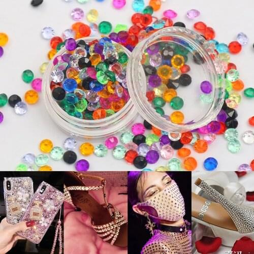 Hot 1000pcs 4.2/3mm Acrylic Diamond Crystal Bling Transparent Confetti For Wedding Party Decoration Confetti Table Scatter Beads