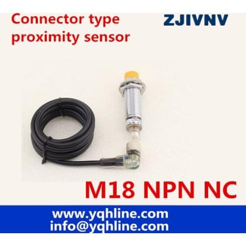 Best quality CE approval 2 year warranty connector type proximity induction sensor M18 NPN NC DC inductive switch with plug