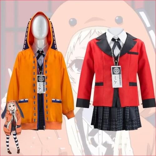 Jabami Yumeko Cosplay JK Uniform Costumes Anime Kakegurui Compulsive Role Play Full Set Dresses Costume Men Women Carnoval Dress