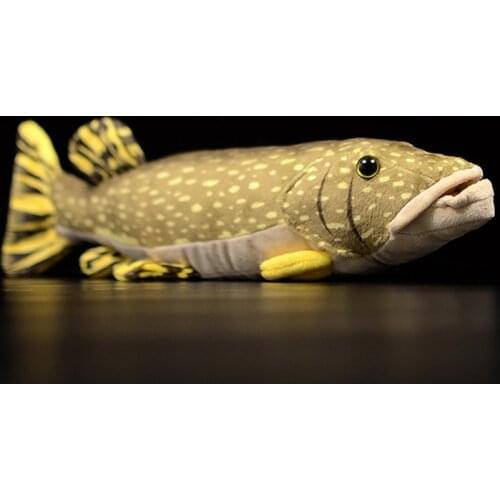 Hot Original Soft Lifelike Northern Pike Fish Stuffed Plush Toy Simulation Cute Sea Animal Doll Christmas Birthday Gift for Kids