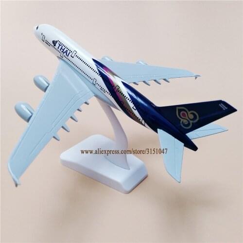 20cm Model Airplane Air Thailand Thai A380 Airbus 380 Airways Airlines Metal Alloy Plane Model Diecast Aircraft
