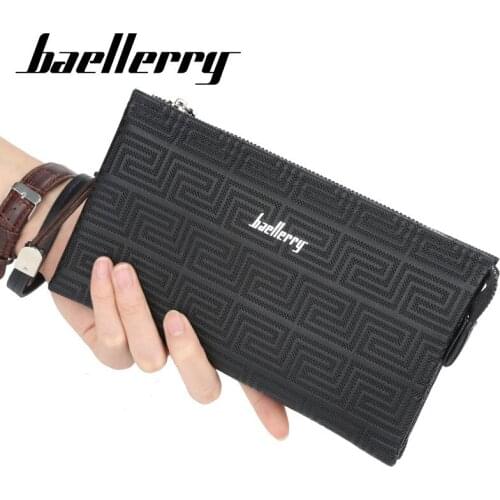 Baellerry Male Casual Business Long Clutch Multi-function Large Capacity Bag Fashion Soft Leather Men Wallet billetera de hombre