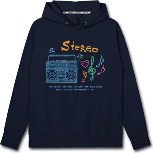 Music instrument blackboard drawing recorder nostalgic trend hip hop mens hoodies hoodie sweatshirt sporting autumn clothes