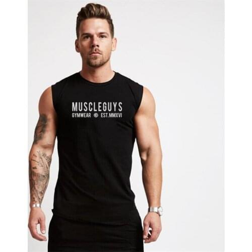 New Summer Brand Clothing Bodybuilding Stringer Tank Top Men Fitness Mens Singlets Gyms Sleeveless Shirt Cotton Muscle Vest