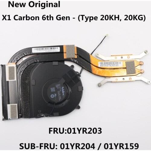New Original YD-2 Heatsink CPU Cooling Fan Cooler For Lenovo ThinkPad X1 Carbon 6th Gen 20KG 20KH Laptop 01YR204 01YR203 01YR159