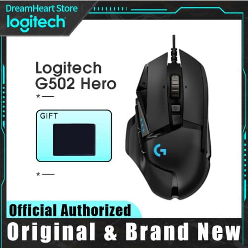 Original New Logitech G502 / G402 Wired Gaming MouseRGB Usb For Pc Laptop Computer Ergonmic Mouse Gamer Mechanica Side Button