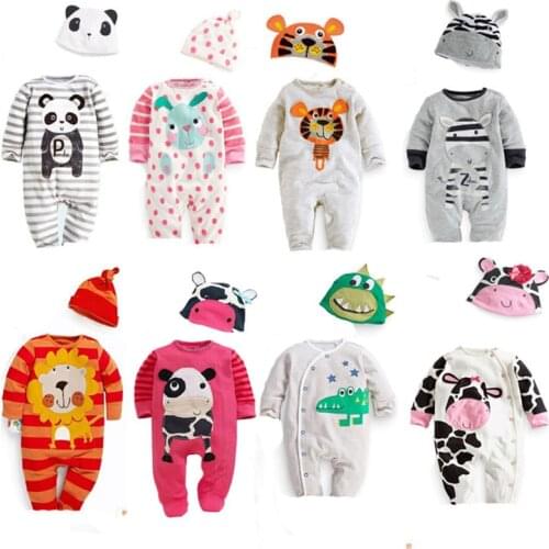 Baby Boy Autumn Animal Rompers Long Sleeve One Piece Jumpsuit Outfit Set Infant Girl Lovely Cartoon Panda Zebra Dress Up Costume