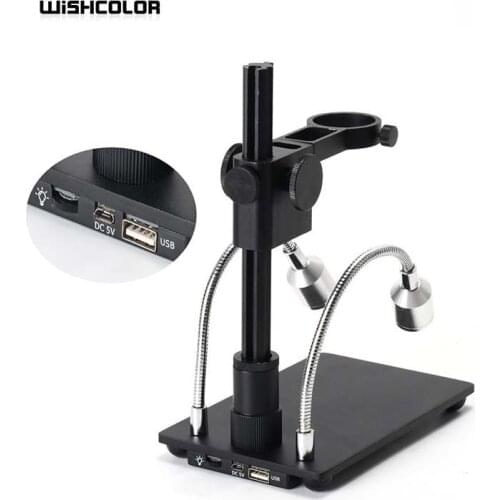 Portable Aluminum Alloy Arm USB Microscope Stand Holder Bracket Mini Foothold Table Frame For Microscope Repair Soldering