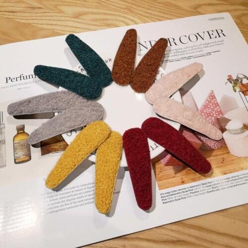 Winter Plush Lambswool Popular Hairpin Children Girls Hair Clips Pins Accessories Barrettes Hairclip Ornaments Headdress