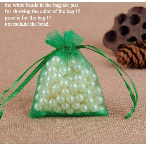 Size 7x9 9x12 10x15 13x18cm 50pcs 17 Colors Decorative Wedding Gift Organza Jewelry Sack Display Packaging Jewelry Pouches