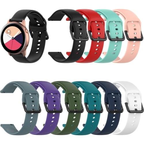 Soft Silicone Replacement Wrist Watch Strap Band for Samsung Galaxy Watch 3 41mm/Active/Samsung Galaxy Watch (42mm)/Gear Sport