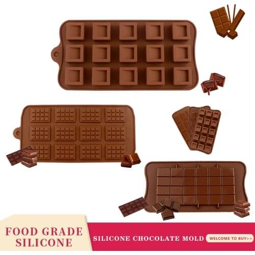 Silicone Mini Chocolate Block Bar Mould Ice Tray Mold Cake Decorating Baking Cake Jelly Candy Tool DIY Molds Kitchen Tools