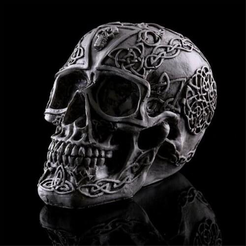 Resin Totem Skull Statue Craft Statues For Decoration Art Carving Medical Model Halloween Home Decor Figurines Sculpture Gift