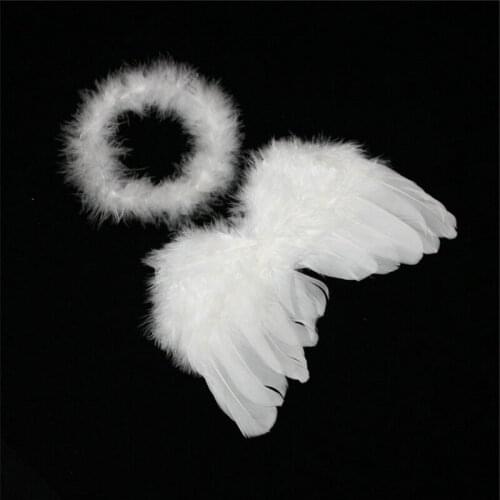 Lovely Chic Angel White Feather Wing Christmas Tree Decoration Hanging Ornament For Home/Party/Wedding Drop Shipping