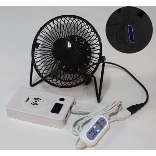 USB Remote Control Adjustable Speed with 2-8 hours Timing ON OFF Switch for Fan