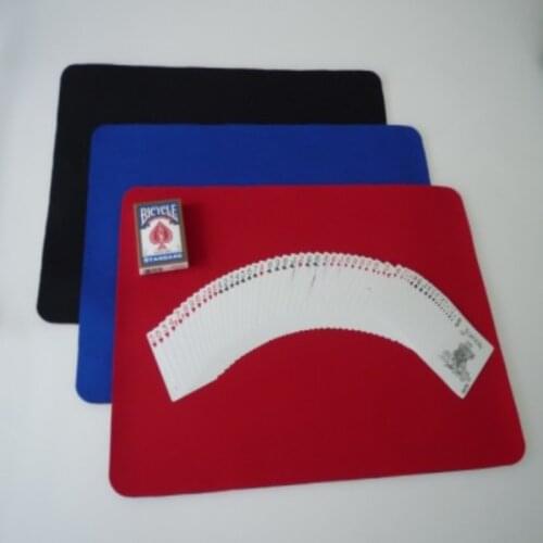 Top Quality Luxury Soft Playing Card Mat Coin Magic Poker Pad Red/Blue/Black Large Size Stage Magic Tricks Illusions