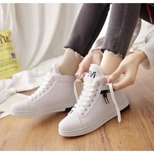 2019 Winter Boots Women Ankle Boots Warm Winter Woman Shoes Sneakers flats Lace Up Ladies Shoes Women Short Snow Boots