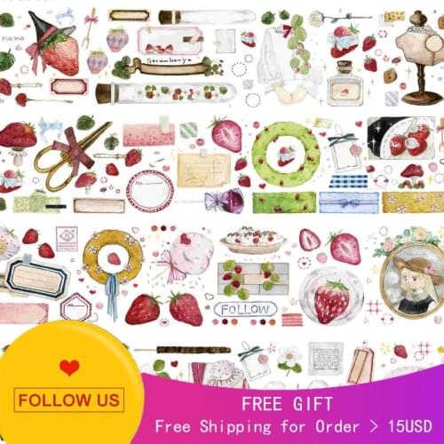 1 Loop Assorted Omnivorous Animal Decorative Washi Tape Sample m Concerto Pet Crystal Ink Release Paper