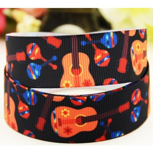 22mm 25mm 38mm 75mm Fiesta Cartoon printed Grosgrain Ribbon party decoration 10 Yards X-03513