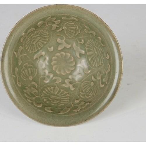 #3 Rare Song Dynasty(961--1275)Jun Kiln porcelain bowl,Engraved pattern,best collection & adornment, Free shipping