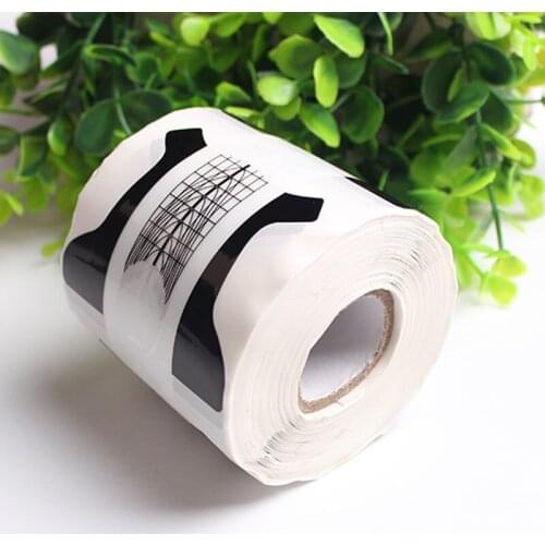 300pcs/roll Black Nail Forms Nail Art Tip Acrylic Curve UV Nails Gel Extension Guide Stickers Manicure Stying Sticker Tools