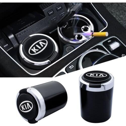 1PCS Car Ashtray With LED Light Auto Interior Accessories For KIA Cerato Sportage R K2 K3 K5 RIO 3 4 Sorento Ceed Car Styling