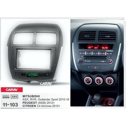 CARAV 11-103 Top Quality Radio Fascia for PEUGEOT(4008)/MITSUBISHI ASX,RVR/CITROEN C4Stereo Fascia Dash CD Trim Installation Kit