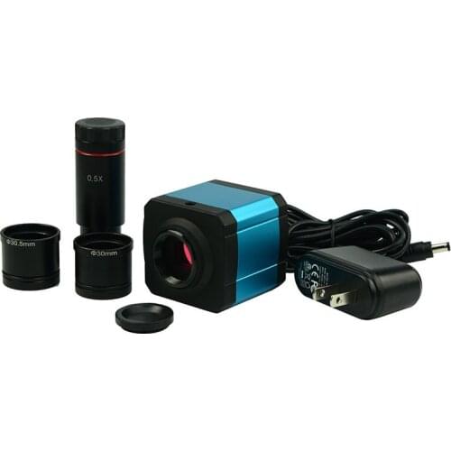 14MP HD Digital Eyepiece CCD Camera for Microscopes w/ Camera Adapter for Microscope Picture Video Saving