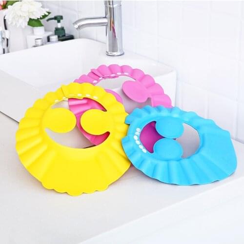 Baby Shampoo Cap Wash Hair Kids Bath Visor Hats Adjustable Shield Waterproof Ear Protection Eye Children Hats Infant