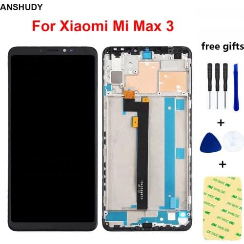 For Xiaomi Mi Max 3 LCD Display Touch Screen Digitizer Sensor Glass Assembly For Xiaomi Mi Max 3 Display Screen With Frame Parts