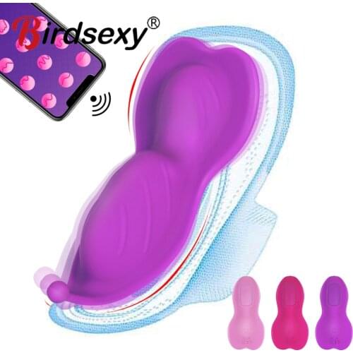 Butterfly Wearable Dildo Vibrator for Women Bluetooth Vibrator Wireless APP Remote Control Vibrating Panties Sex Toys for Couple
