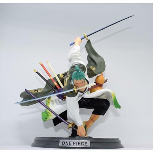 27cm GK Japanese Anime One Piece Figurines Roronoa Zoro Kimono Three Sword Style PVC Action Figure Collection Model Toys Gifts