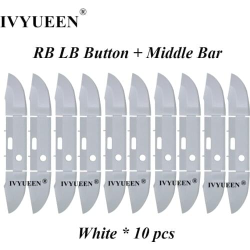 IVYUEEN 10 Sets White Black RB LB Bumper Button for XBox Series S X Controller Trigger Surround Guide On Off Buttons Repair Part
