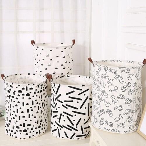 Large Waterproof Folding Storage Baskets kids toy Storage Laundry Basket Linen Washing Clothes Barrel Geometric Storage Bucket