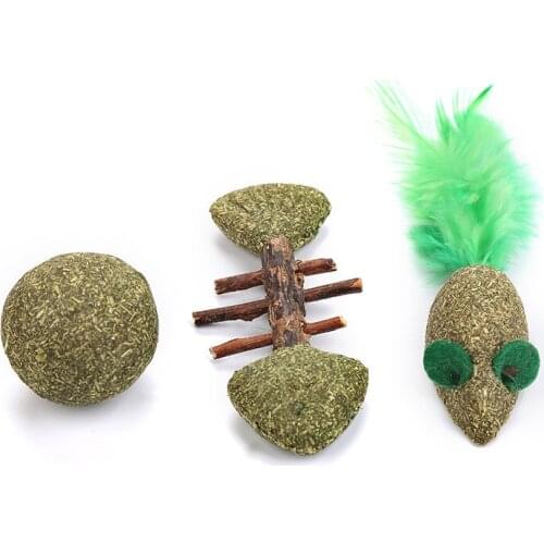 Catnip Combination Toys Clean Up Mouth Removal Hair Molar Teeth Balls Cat Weight Loss Biting Interactive Toys Pet Products