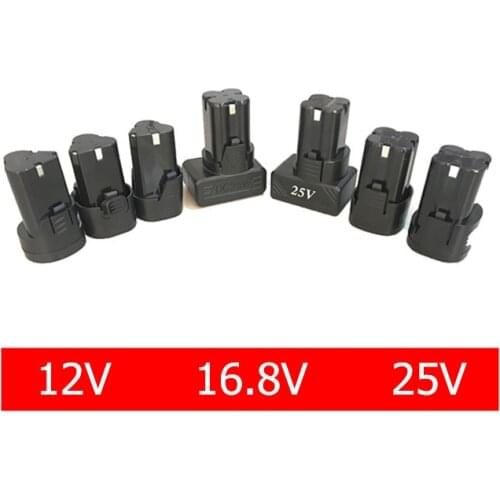 25V 21V 16.8V 12V 18650 Lithium Li-ion Battery For Cordless Screwdriver Electric Drill Battery Power Tools Charger Battery 3.7V