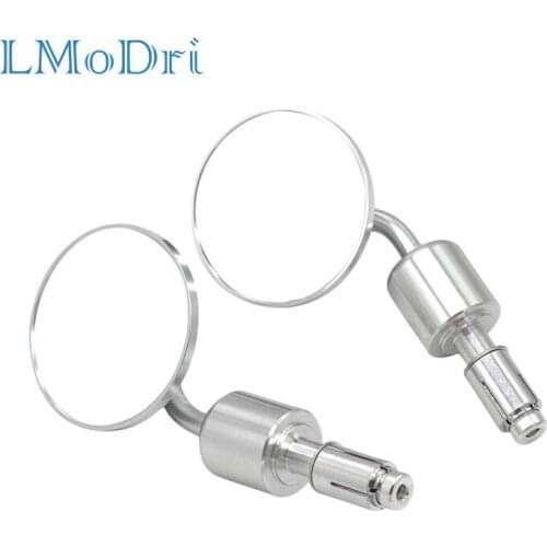 LMoDri Motorcycle Universal CNC Aluminum Rear View Handle Bar End Mirrors For Kawasaki Yamaha Honda Suzuki Motorcycle Chopper