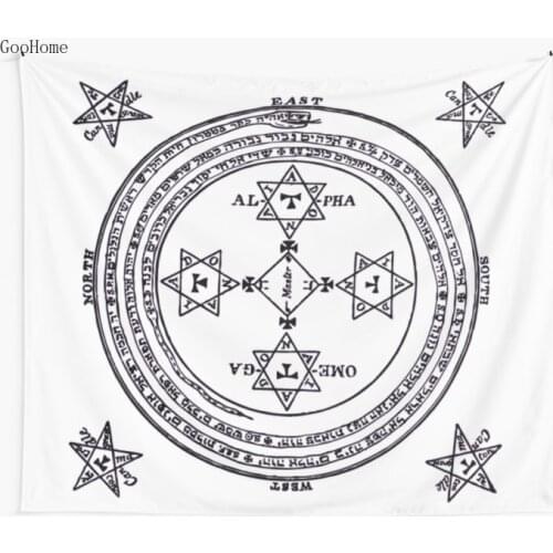 Magical Circle of King Solomon BIG Wall Tapestry Cover Beach Towel Throw Blanket Picnic Yoga Mat Home Decoration