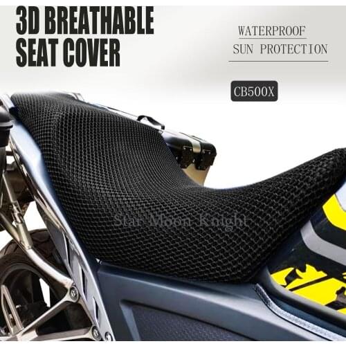 Motorcycle Accessories Anti-Slip 3D Mesh Fabric Seat Cover Breathable Waterproof Cushion For Honda CB500X CB500 X CB 500 X