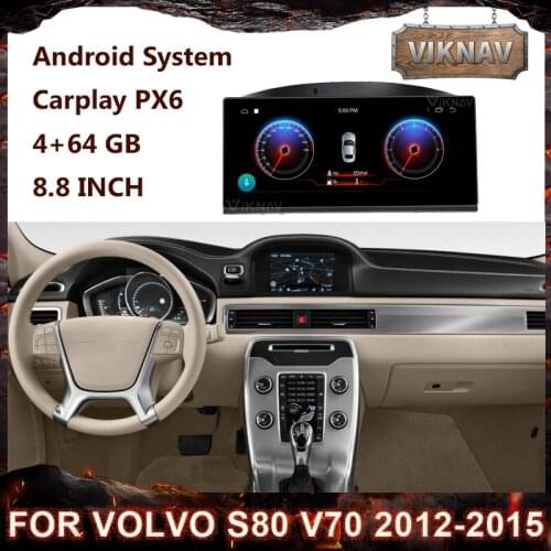 PX6 multimedia player for Volvo S80 V70 2012-2015 car radio GPS Navigation 2 din tape recorder Touch Screen Stereo Head Unit