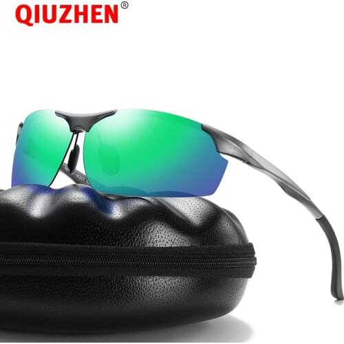 Mens Sports Polarized Sunglasses Wholesale Aluminum Semi-Rimless Polarised Sun Glasses for Men Driving Polaroid Sunglass 5007